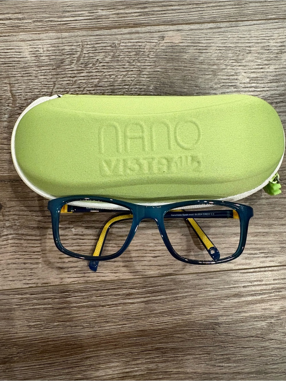 Nano Vista Sleek Children's Eyeglasses with Lime Case